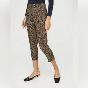 Atitzia Babaton Atelier Conan Snake Print Cropped Pants - Size 10